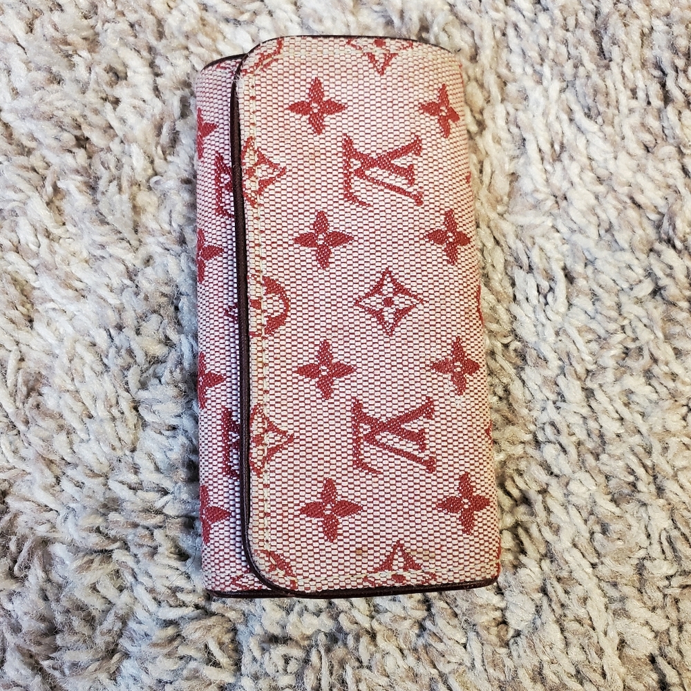 Authentic Louis Vuitton Red Mini Lin Keychain